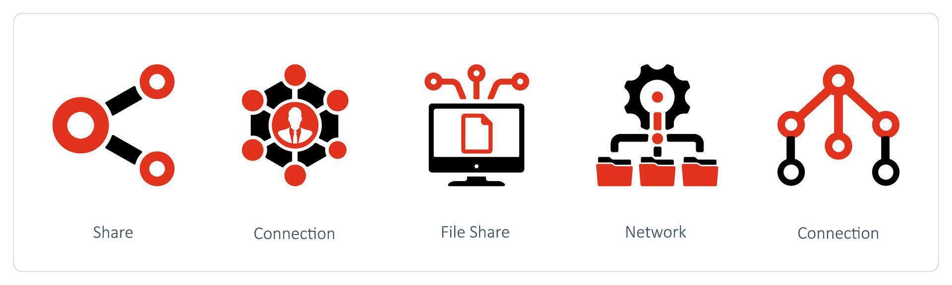 Share, Connection and File Share vector
