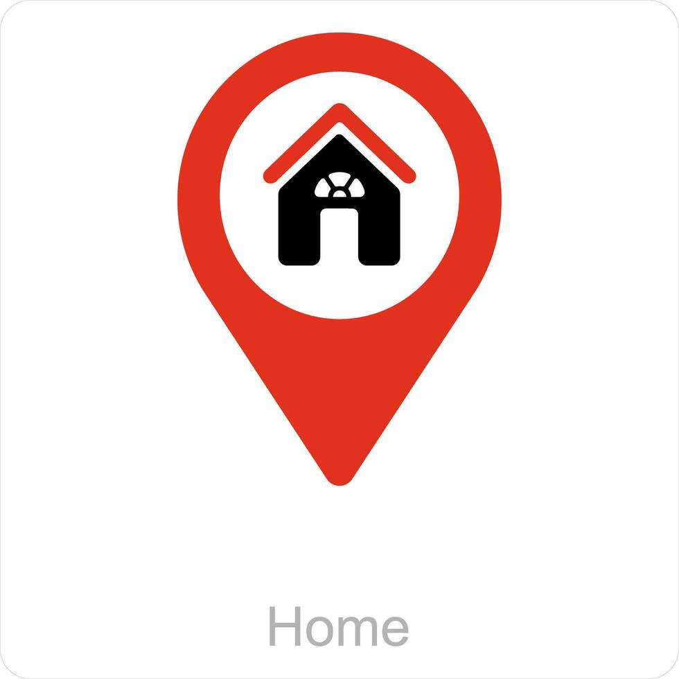 Home and location icon concept vector