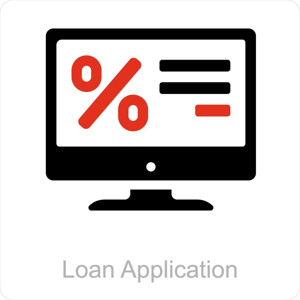 loan application and loan icon concept vector