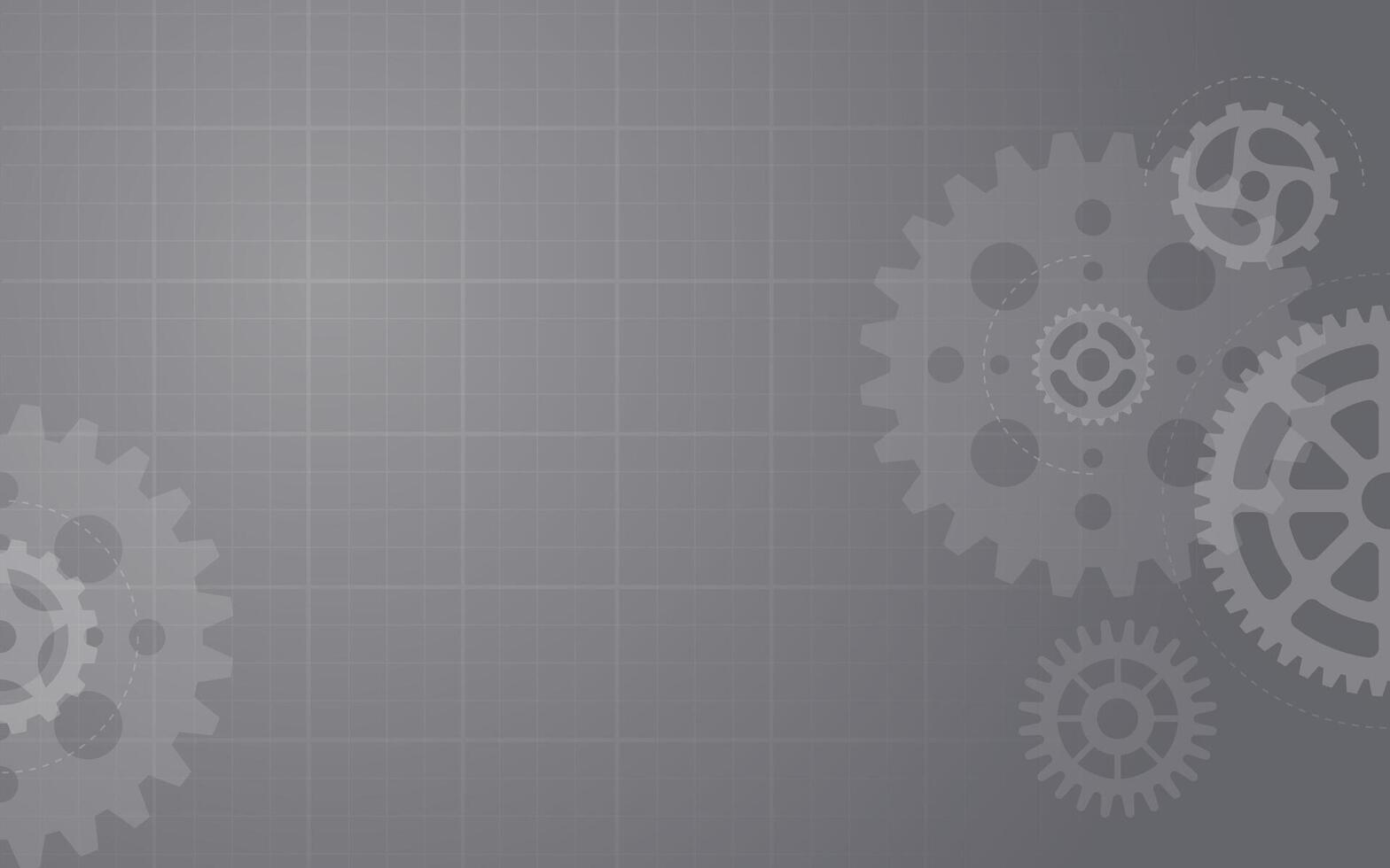 Gear engineering gray background poster and banner vector