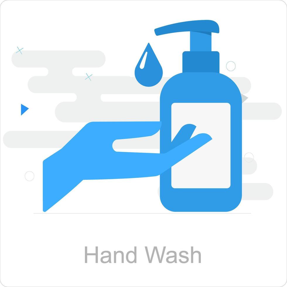 Hand Wash and soap icon concept vector