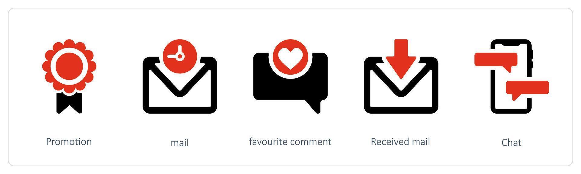 promotion and favorite comment vector