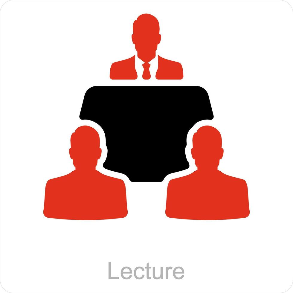 lecture and office icon concept vector