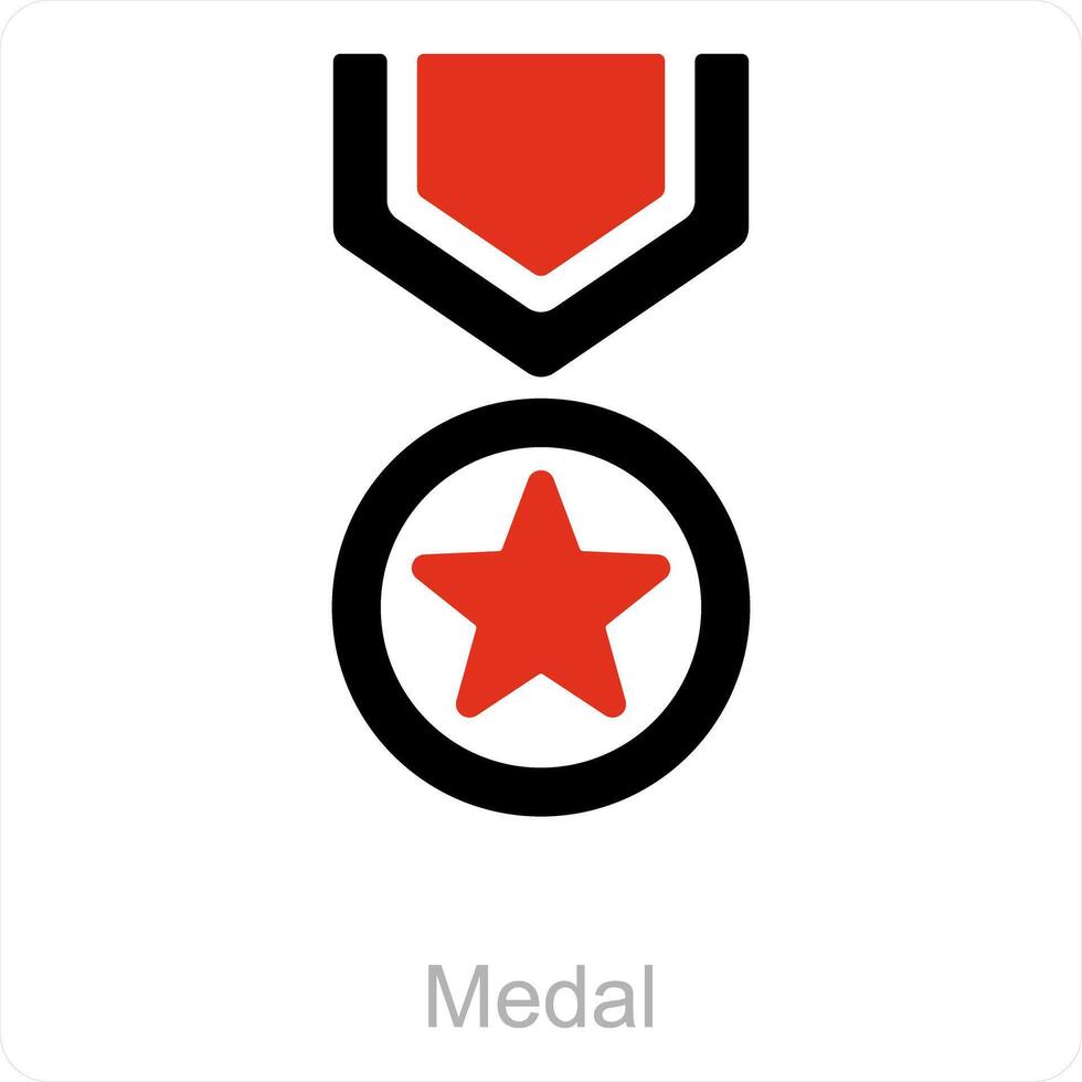 medal and aim icon concept vector