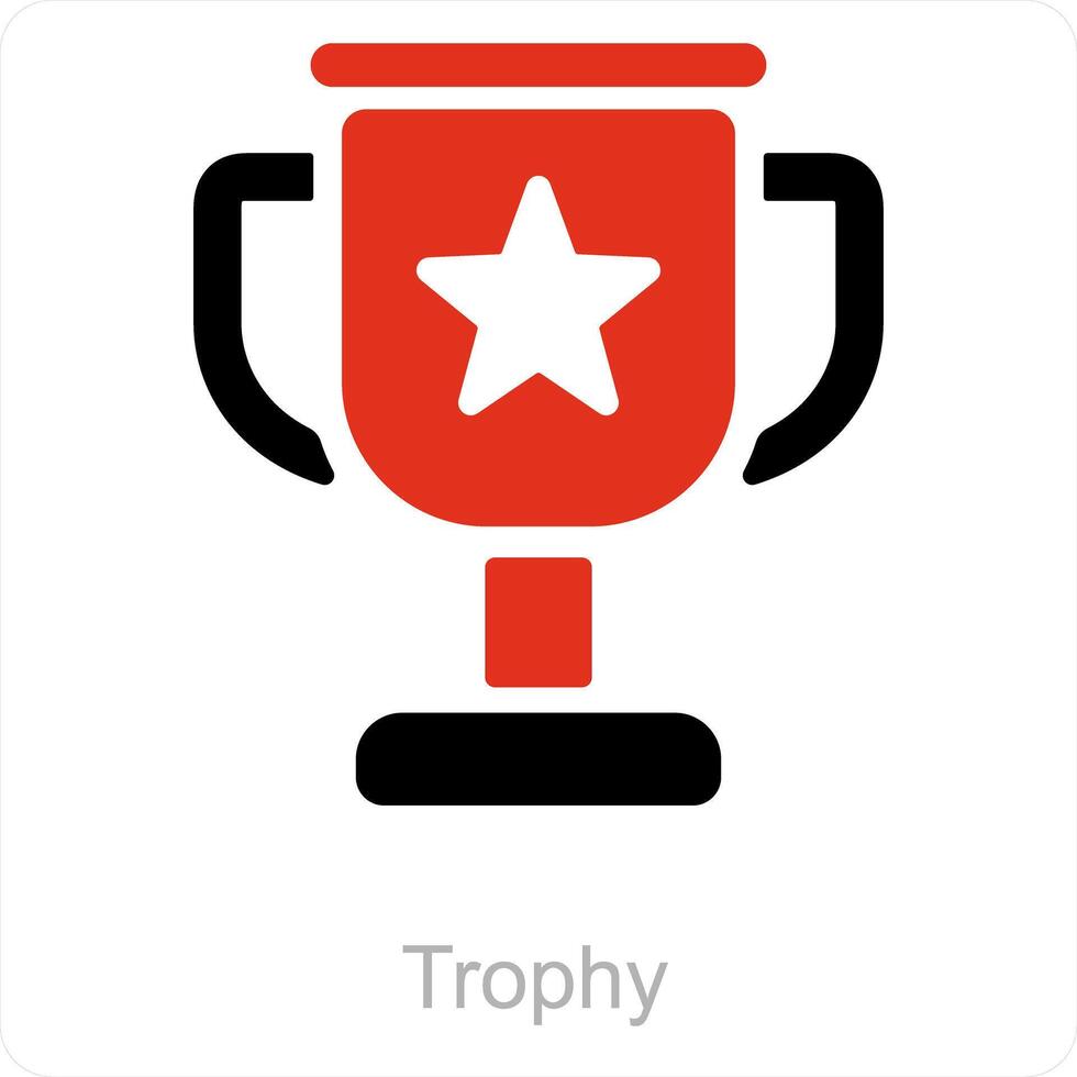 Trophy and school icon concept vector