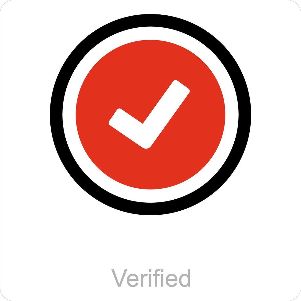 Verified and ok icon concept vector