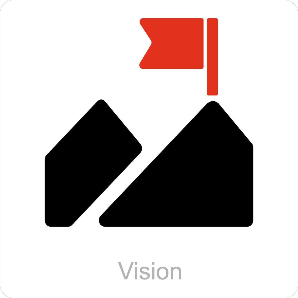 Vision and goal icon concept vector