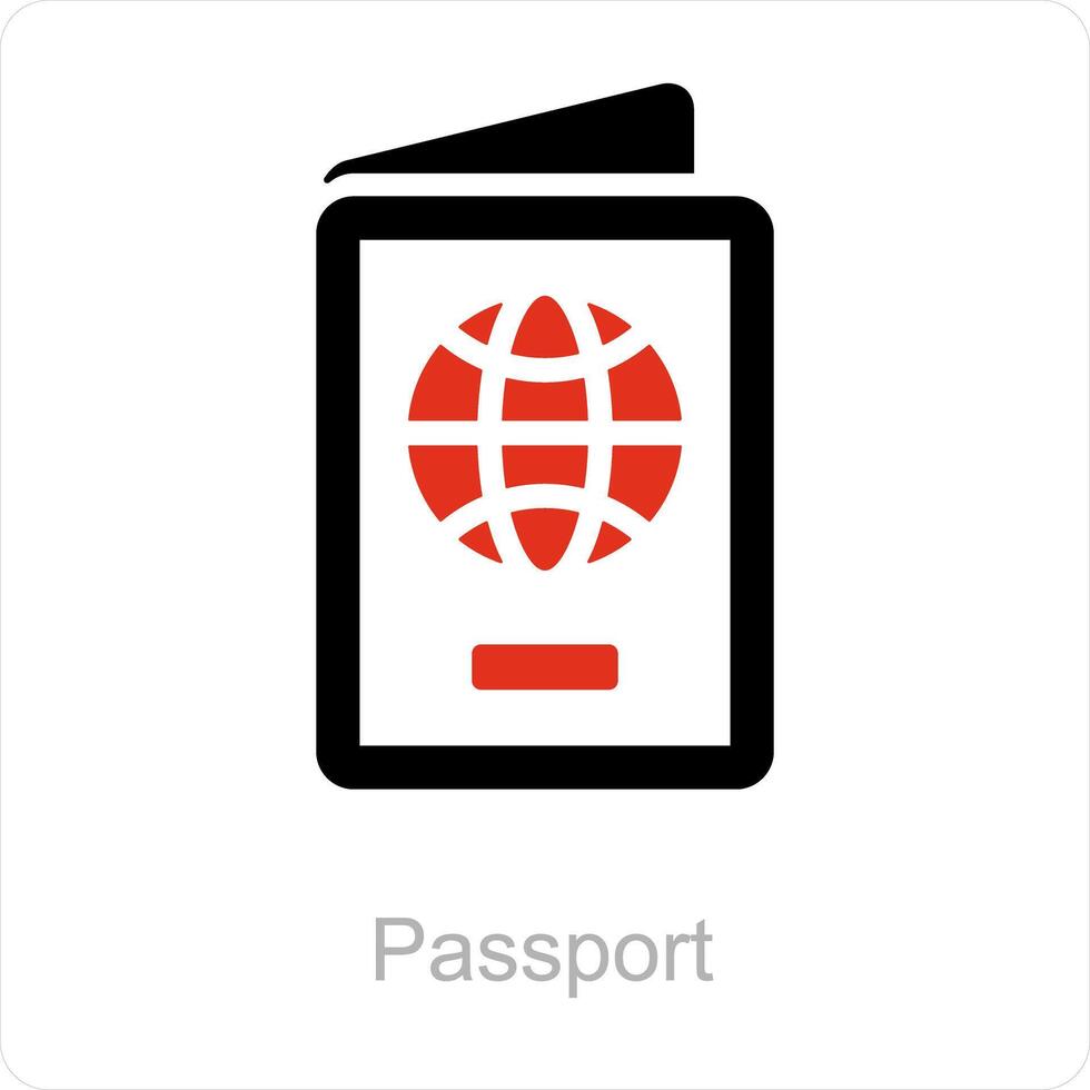 passport and pass icon concept vector