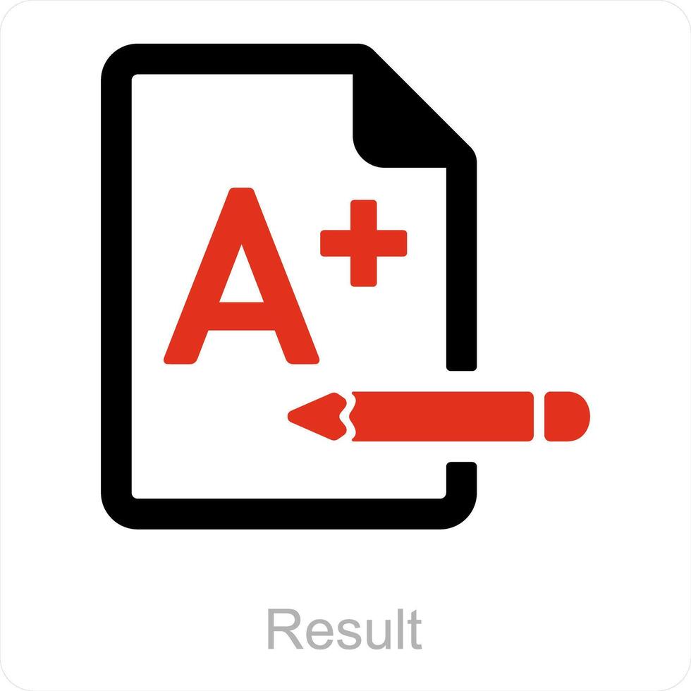 Result and grades icon concept vector