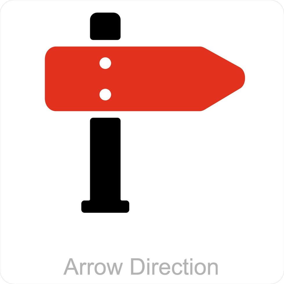 arrow direction and pin icon concept vector