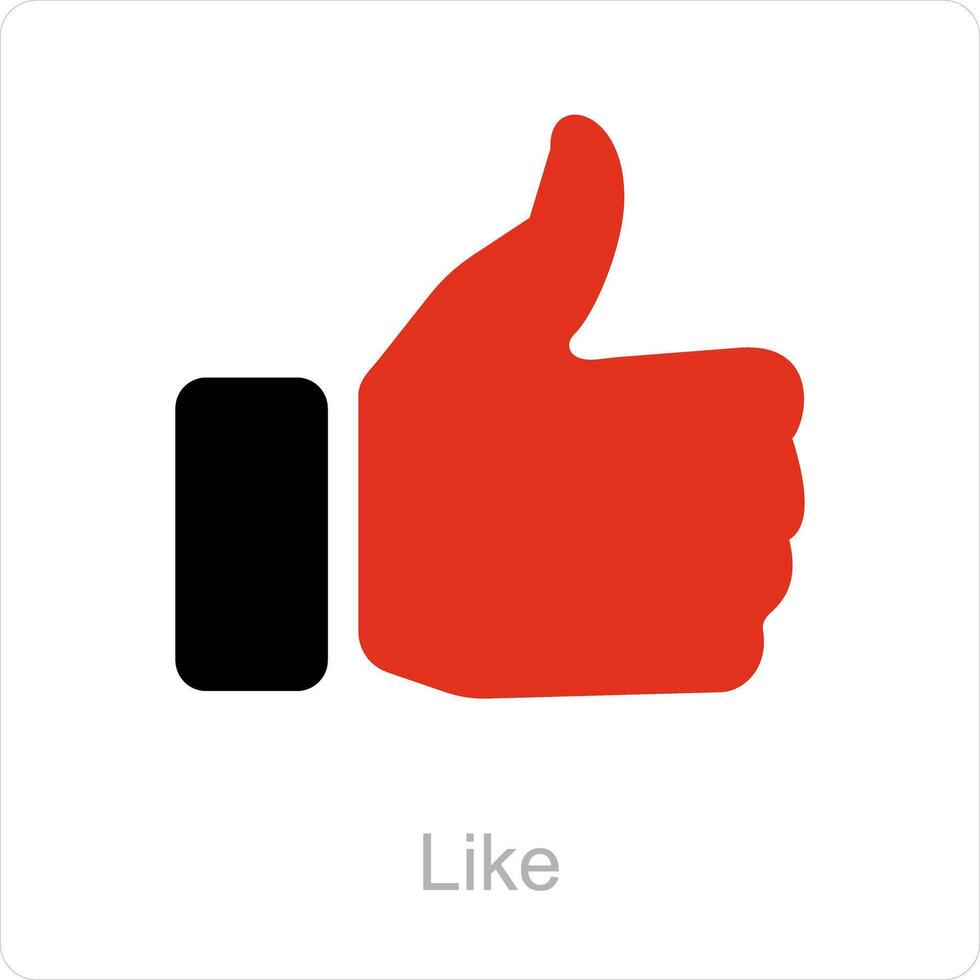 Like and ok icon concept vector