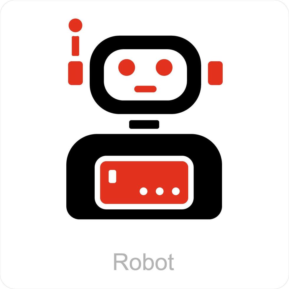 Robot and bot icon concept vector