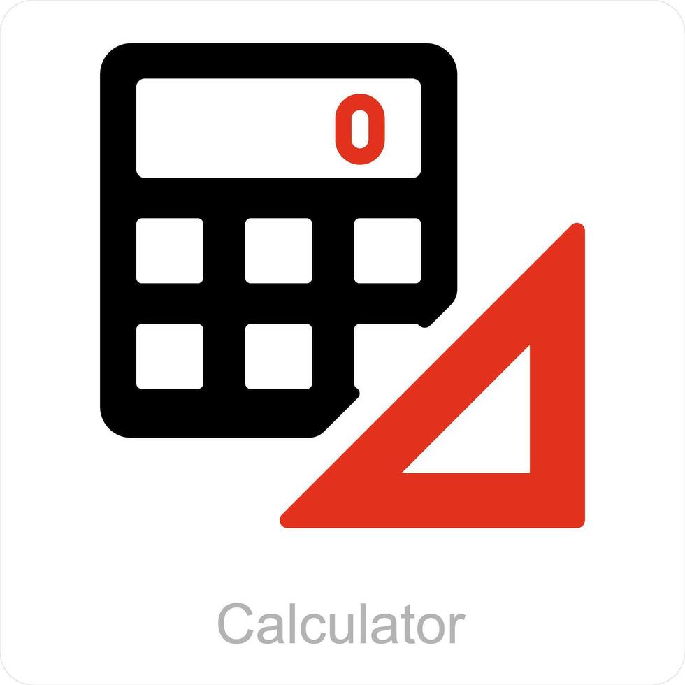 Calculator and math icon concept vector