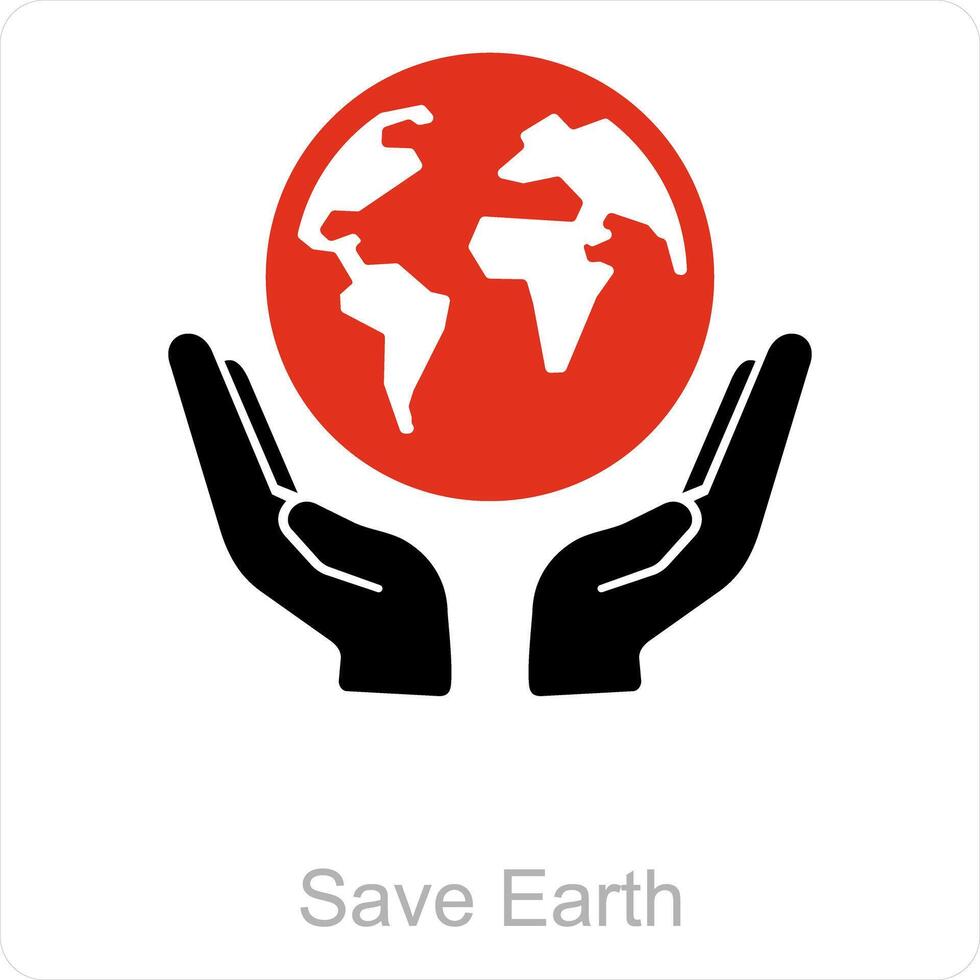 Save Earth and ecology icon concept vector