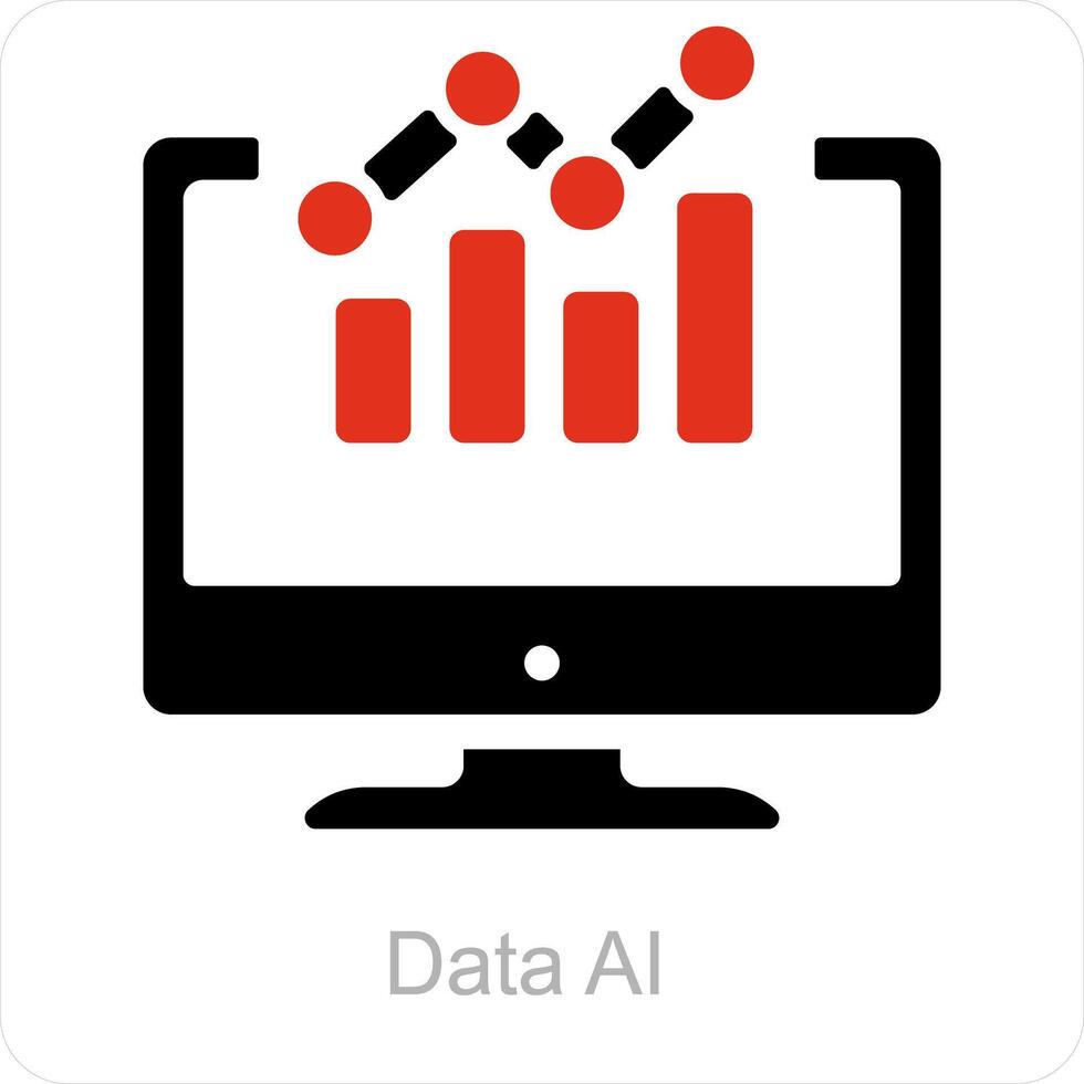 Data Al and predictive icon concept vector