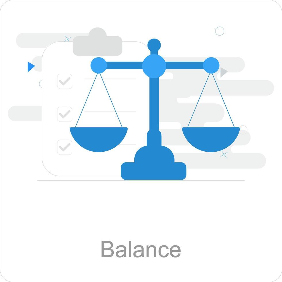 equilibrar y ley icono concepto vector