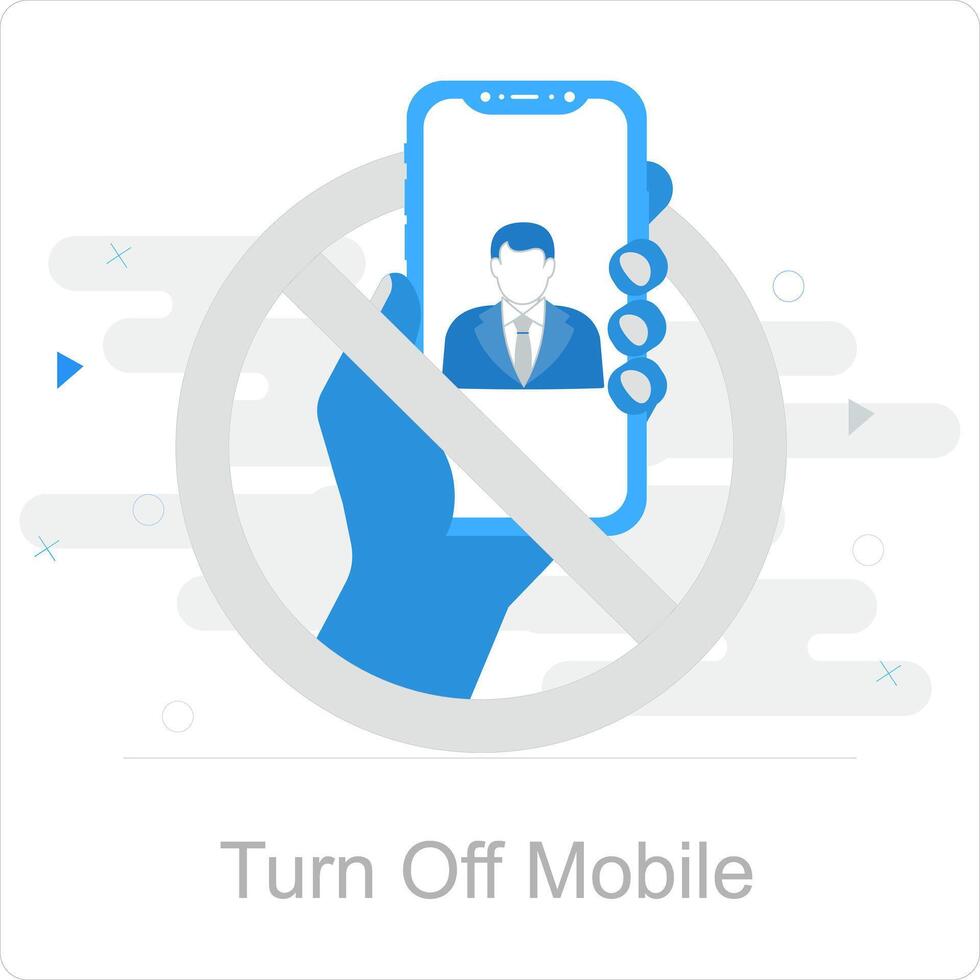 Turn Off Mobile and power icon concept vector