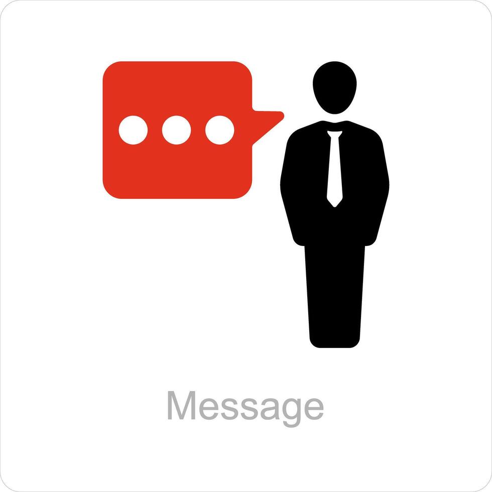 Message and chat icon concept vector