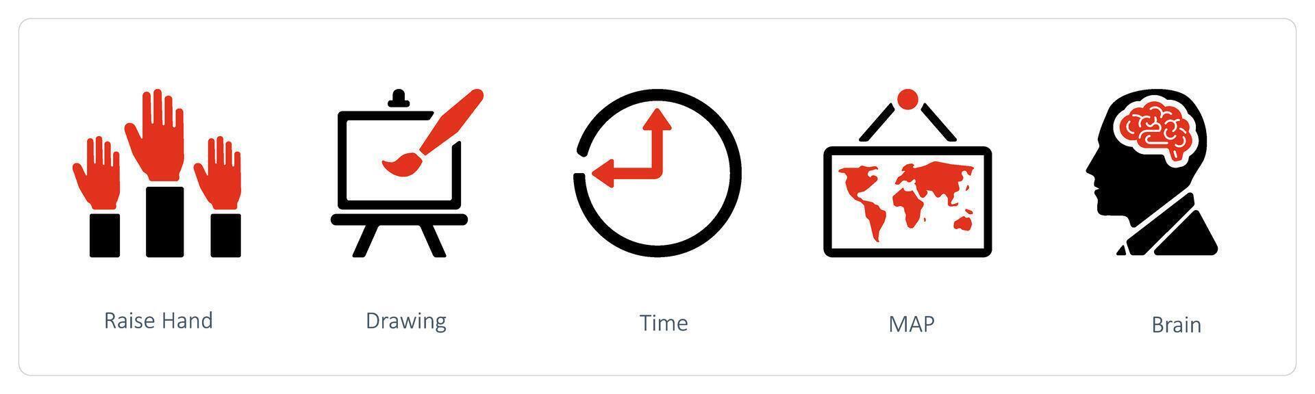 raise hands and drawing vector