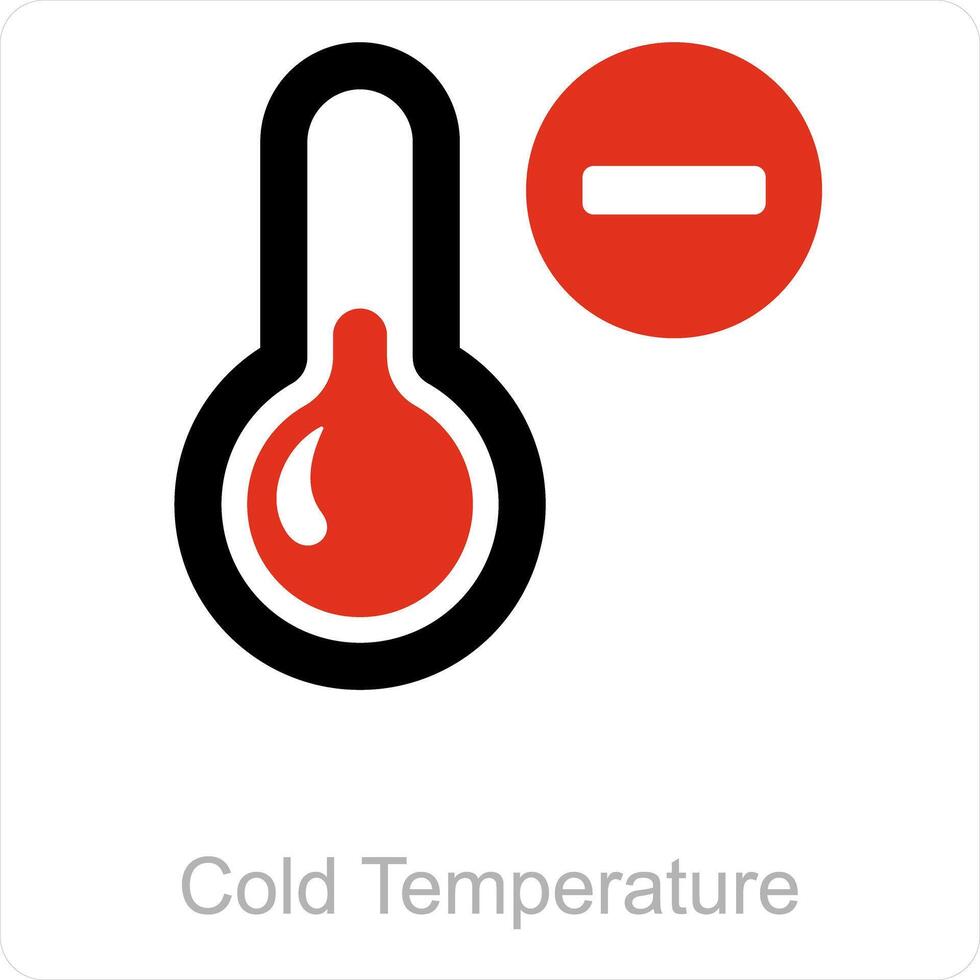 frío temperatura y termometro icono concepto vector