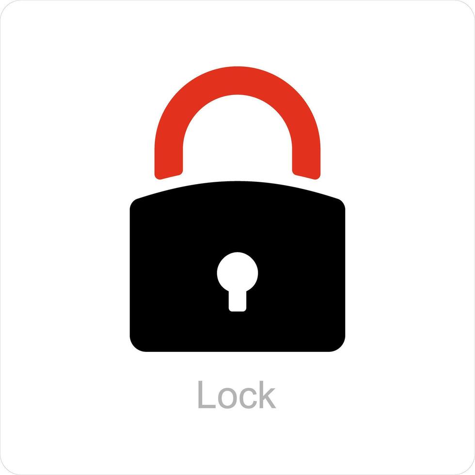 Lock and key icon concept vector