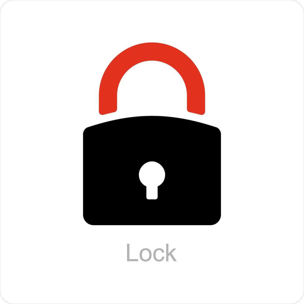 Lock and key icon concept vector