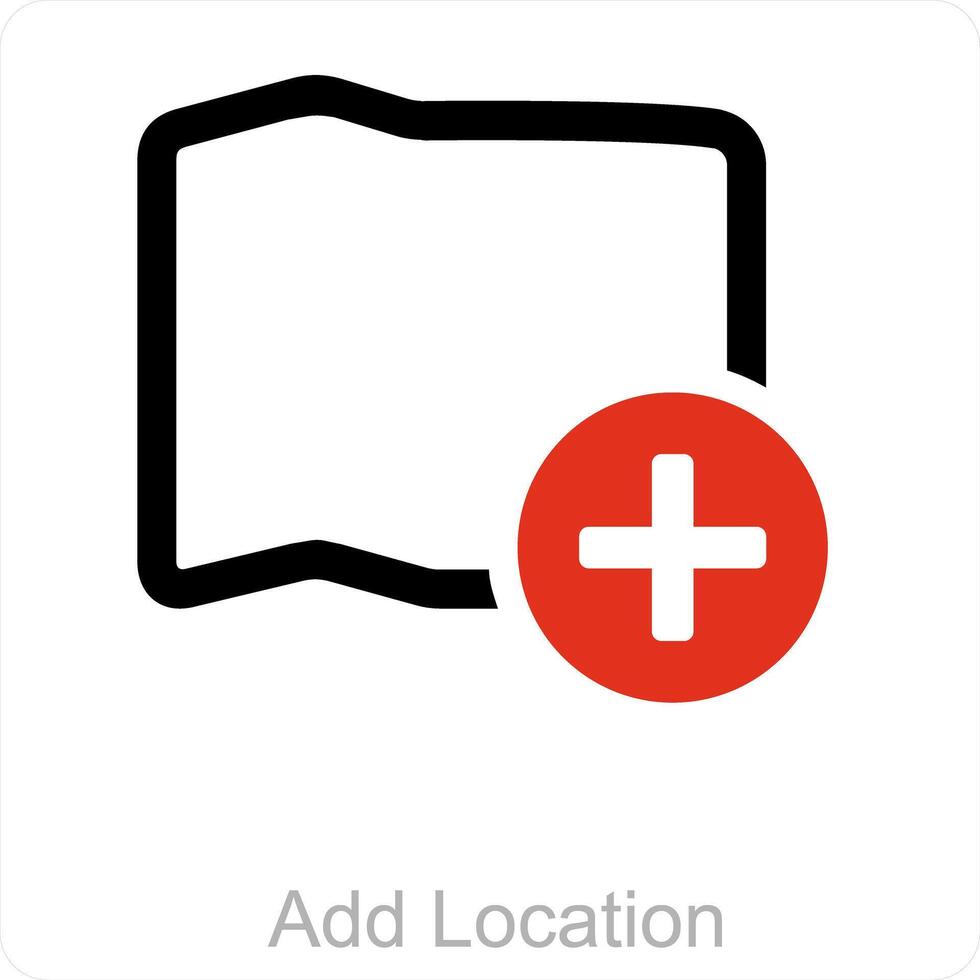 add location and sign icon concept vector