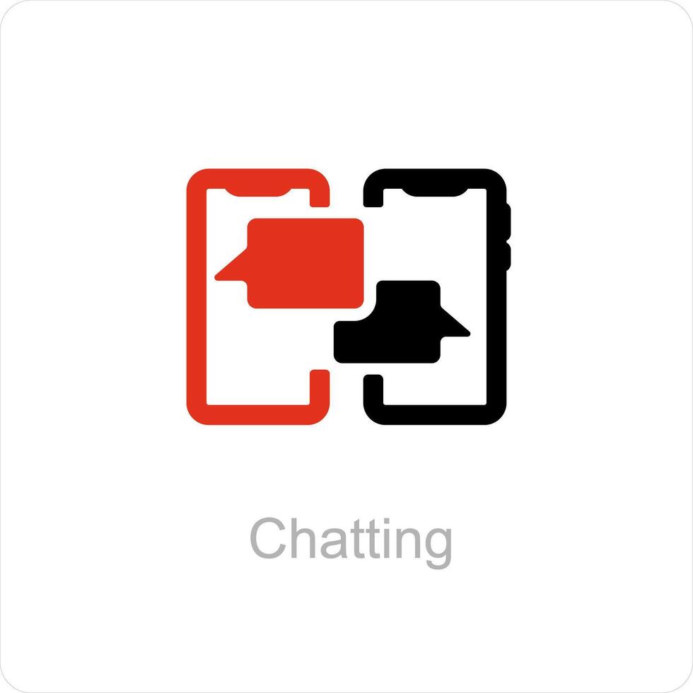 chateando y mensaje icono concepto vector