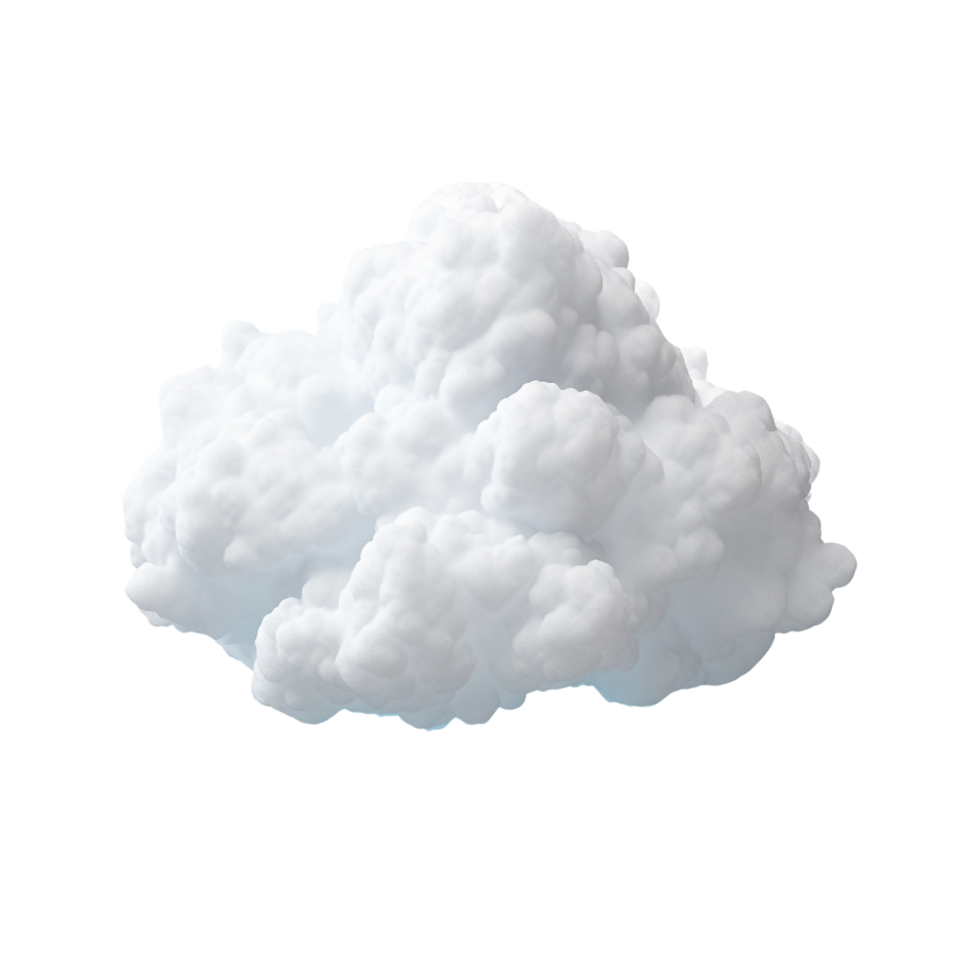 AI generated 3d cloud clip art png
