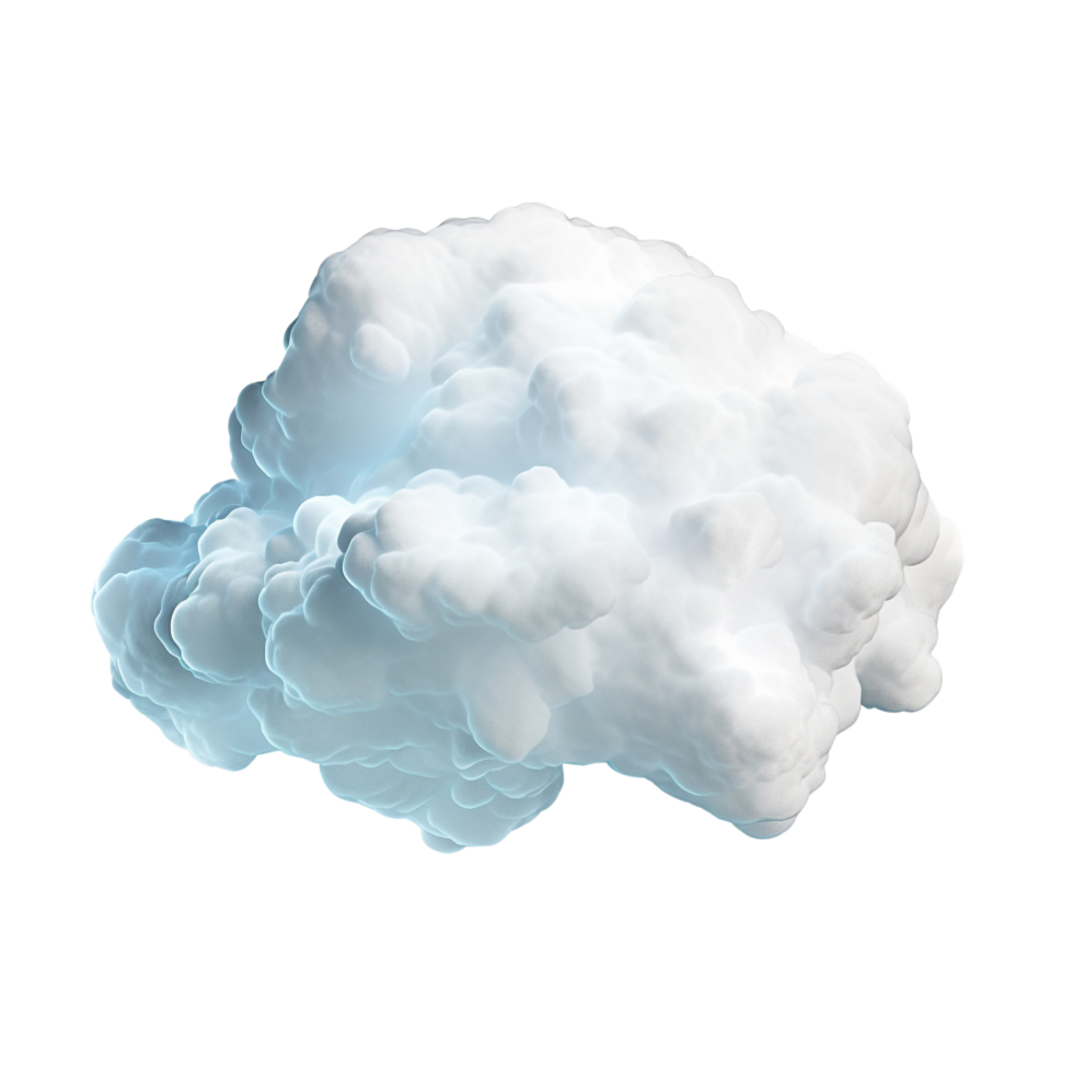 AI generated 3d cloud clip art png