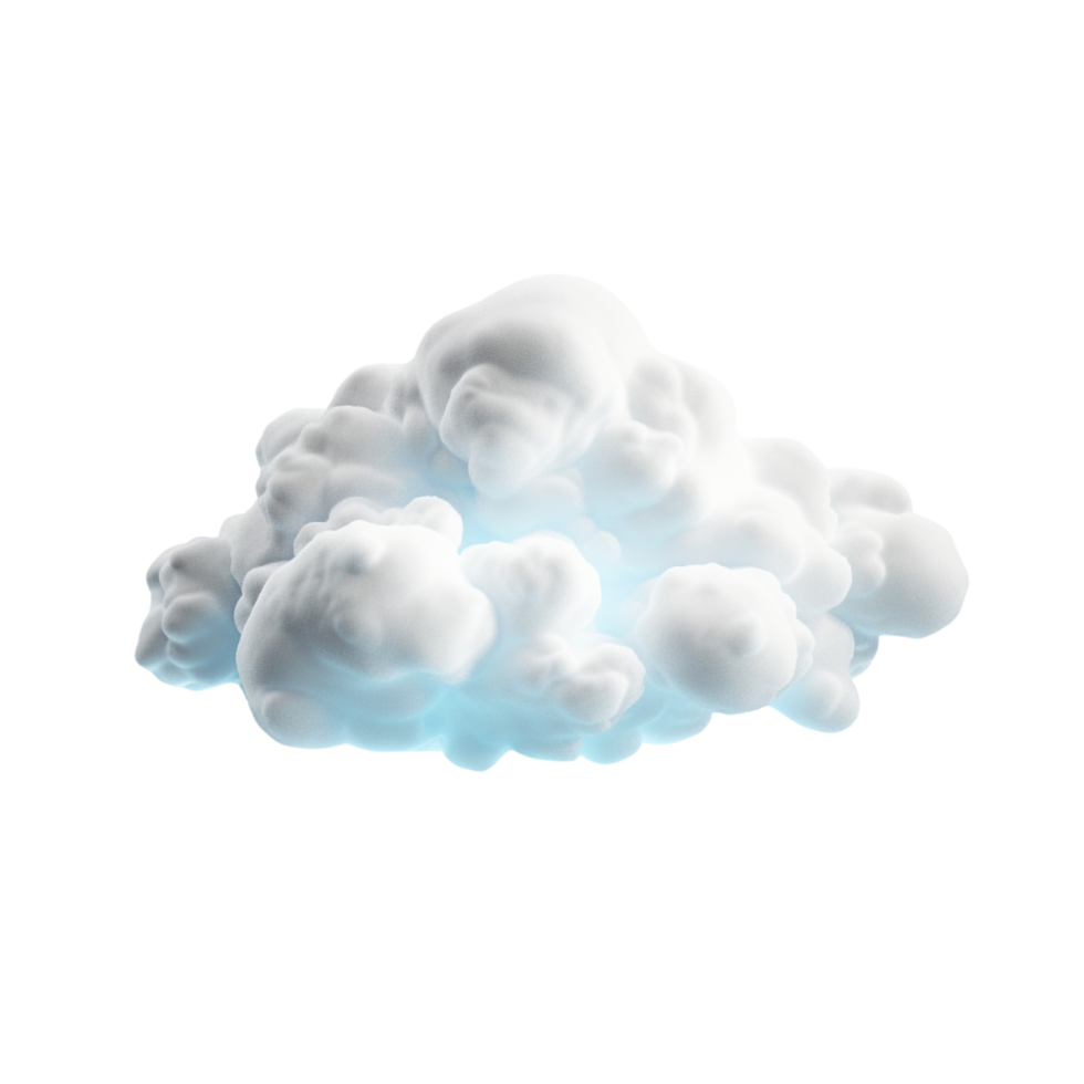 AI generated 3d cloud clip art png