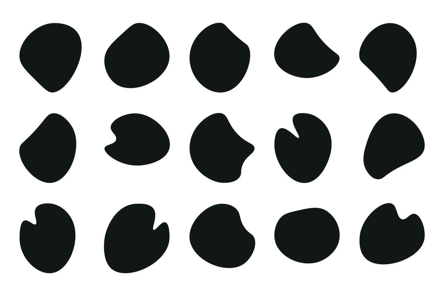 Random blob shapes. Blobs shape organic set. Rounded abstract organic shape. collection of abstract forms for design random shapes. vector