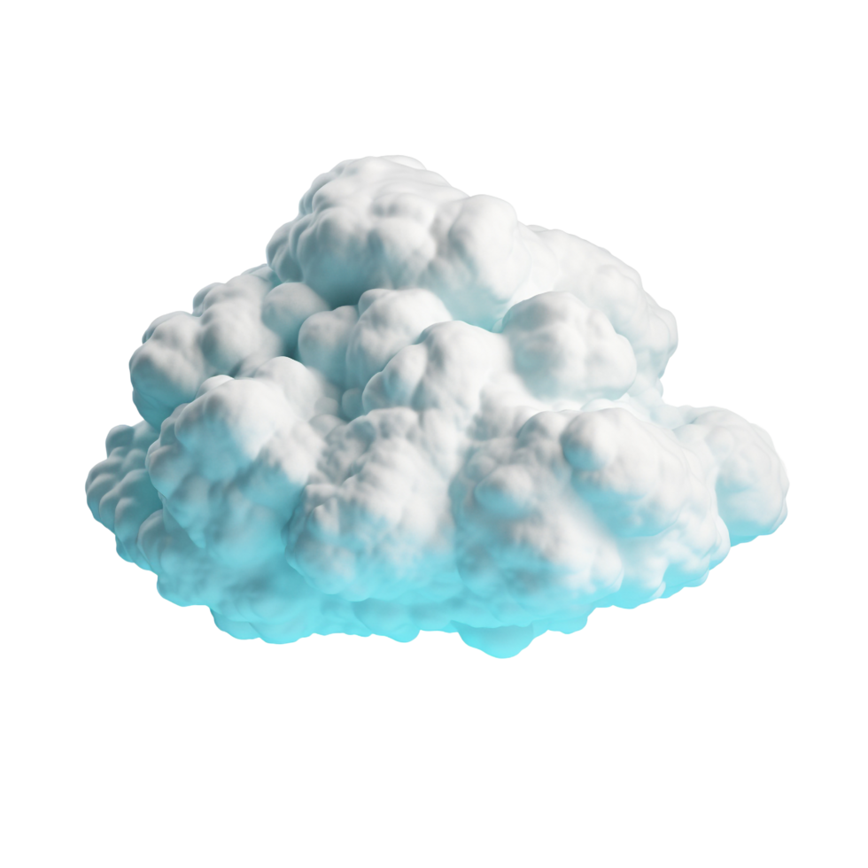 AI generated 3d cloud clip art png