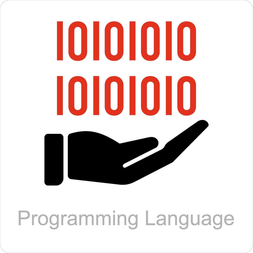 programación idioma y código icono concepto vector