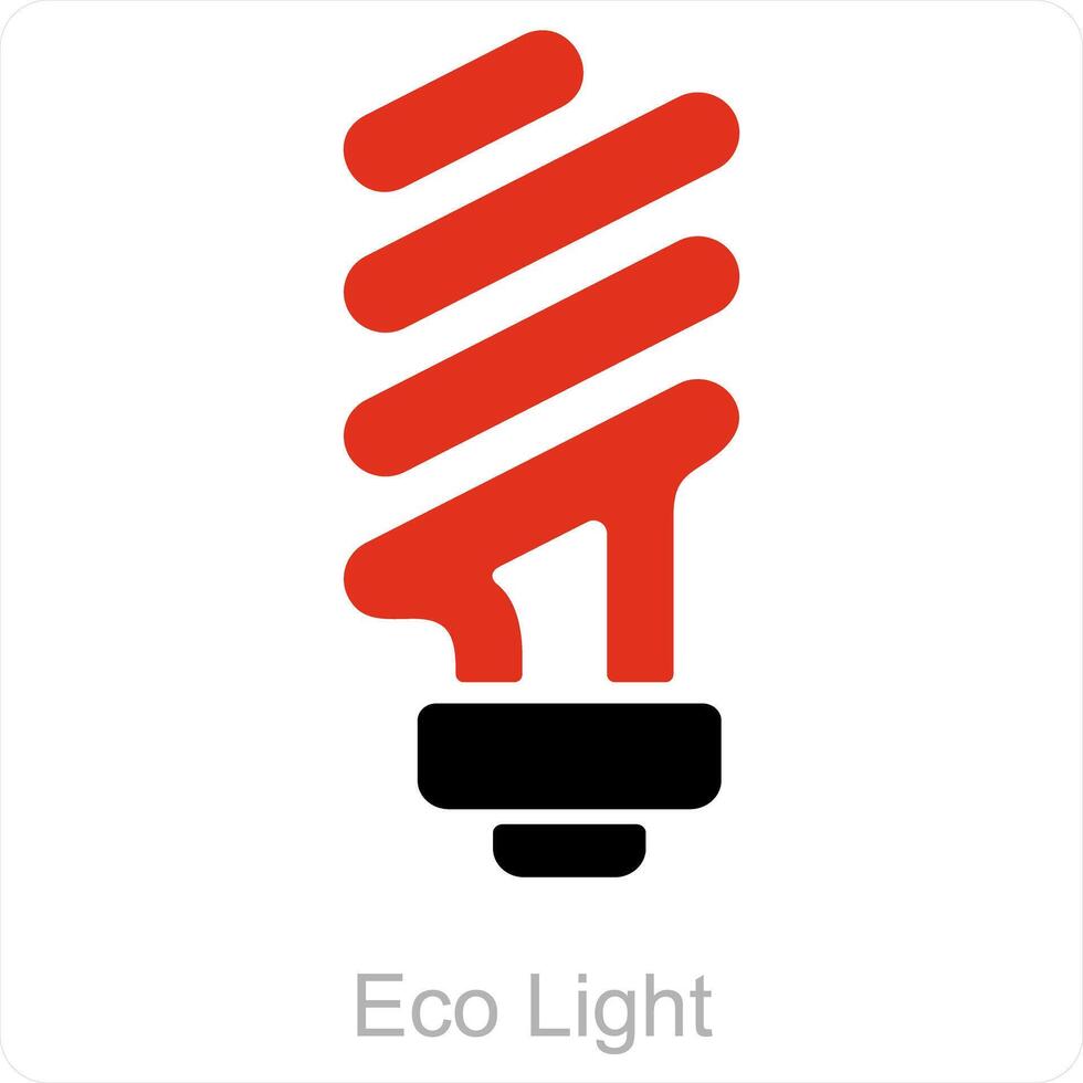 Eco Light and ecology icon concept vector