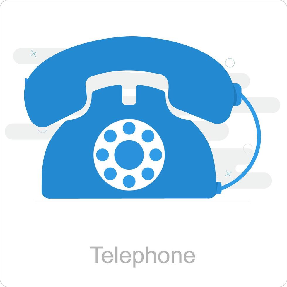 Telephone and call icon concept vector