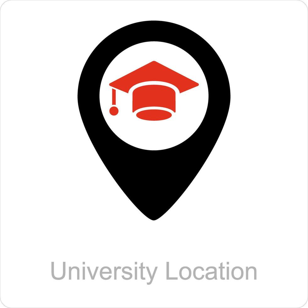 University Location and map icon concept vector