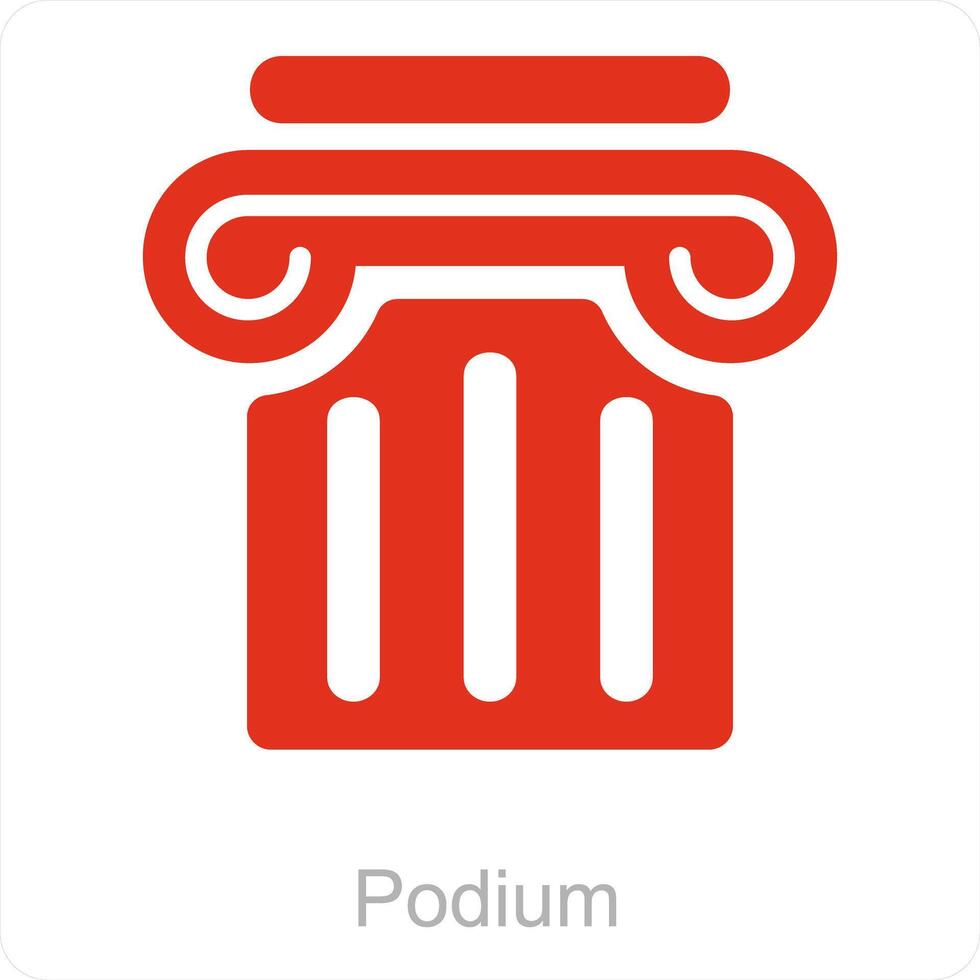 Podium and lecture icon concept vector