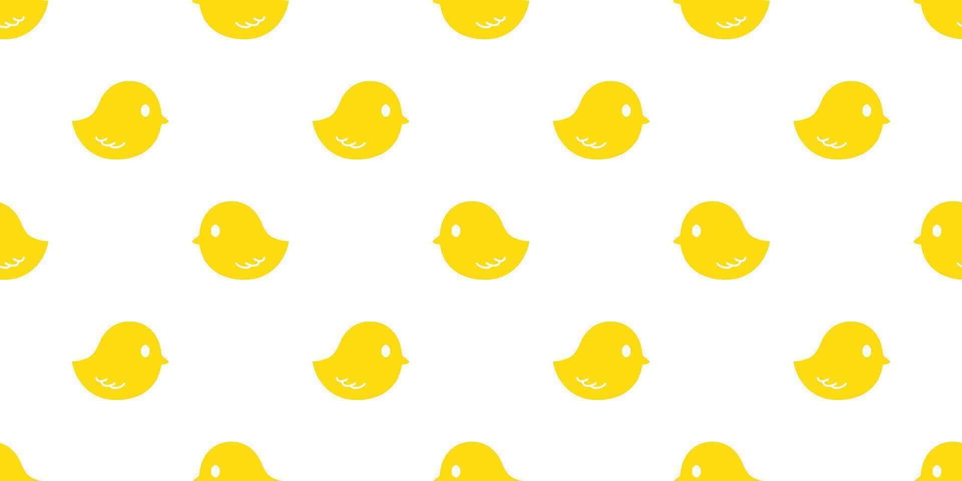 chick duck seamless pattern vector chicken rubber duck bird icon cartoon scarf isolate repeat wallpaper tile background textile illustration farm animal doodle design