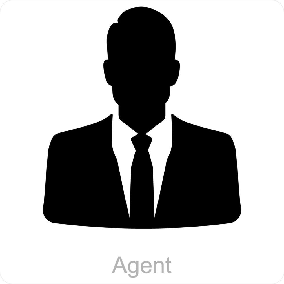 agente y negocios icono concepto vector