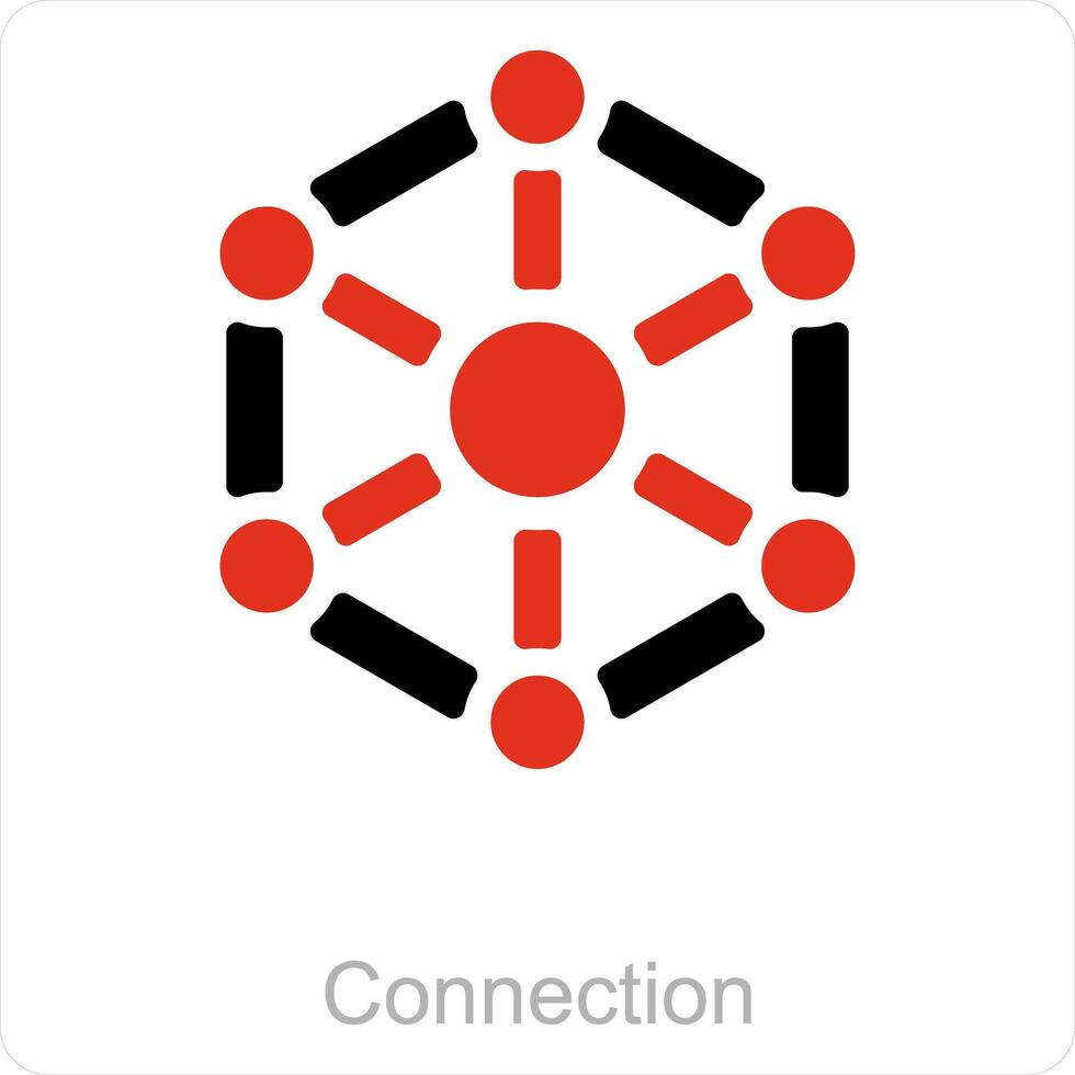conexión y compartir icono concepto vector