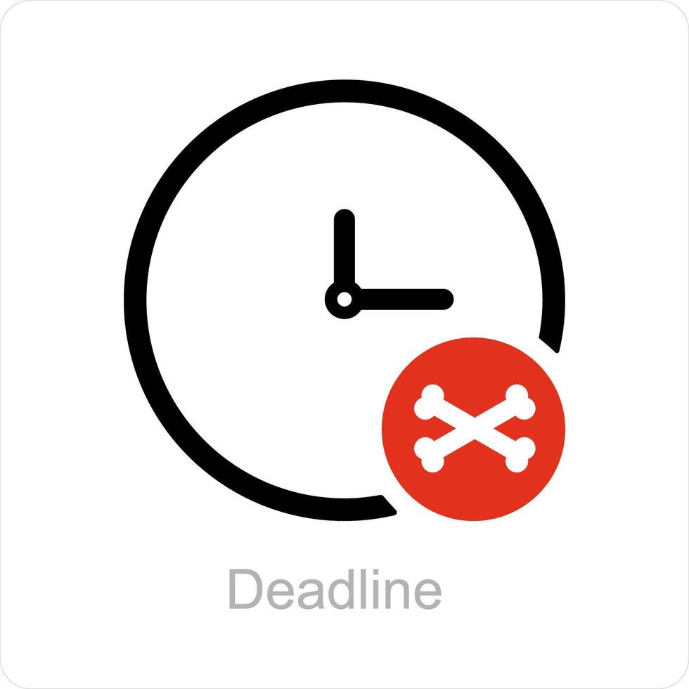 Deadline and calendar icon concept vector