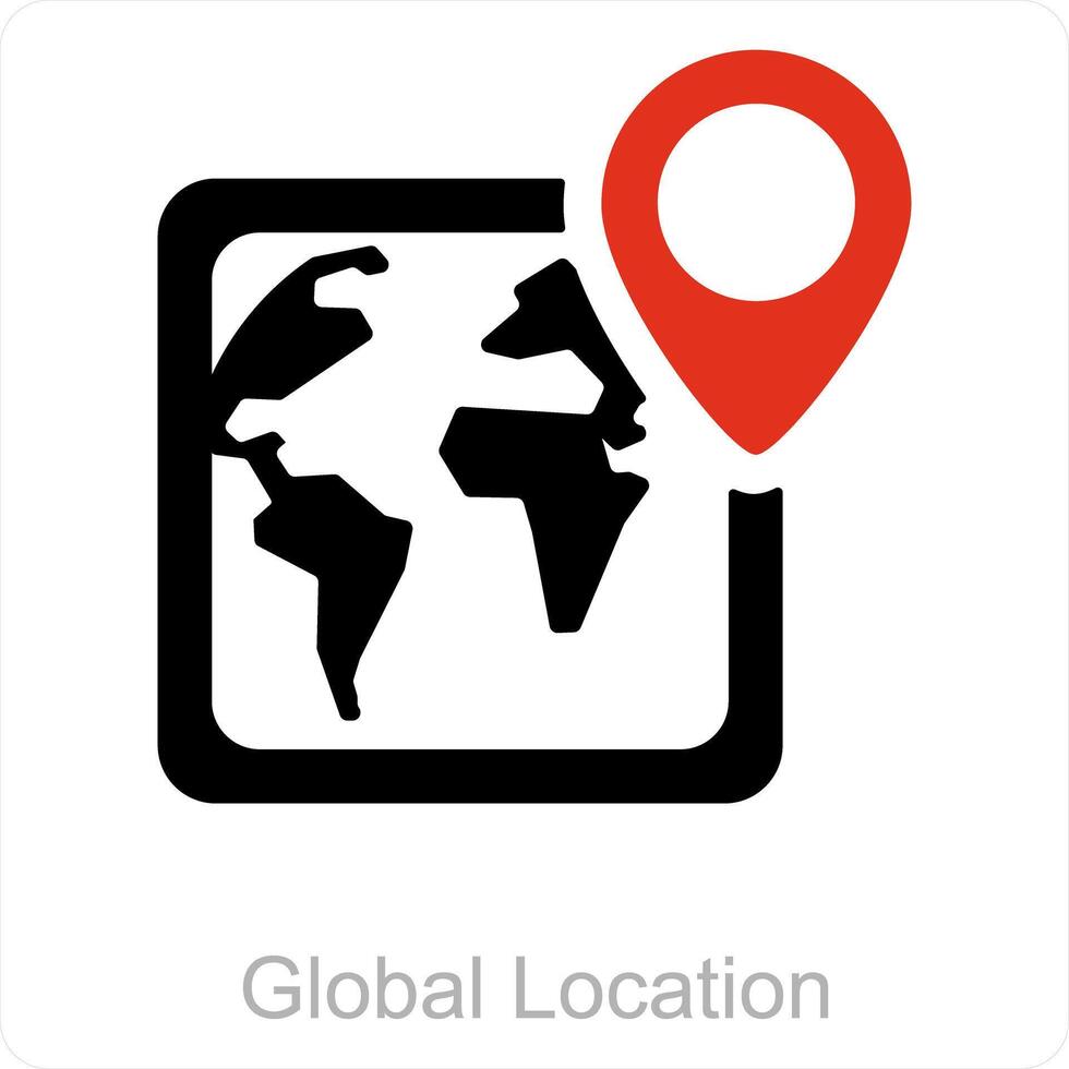 global location and map icon concept vector