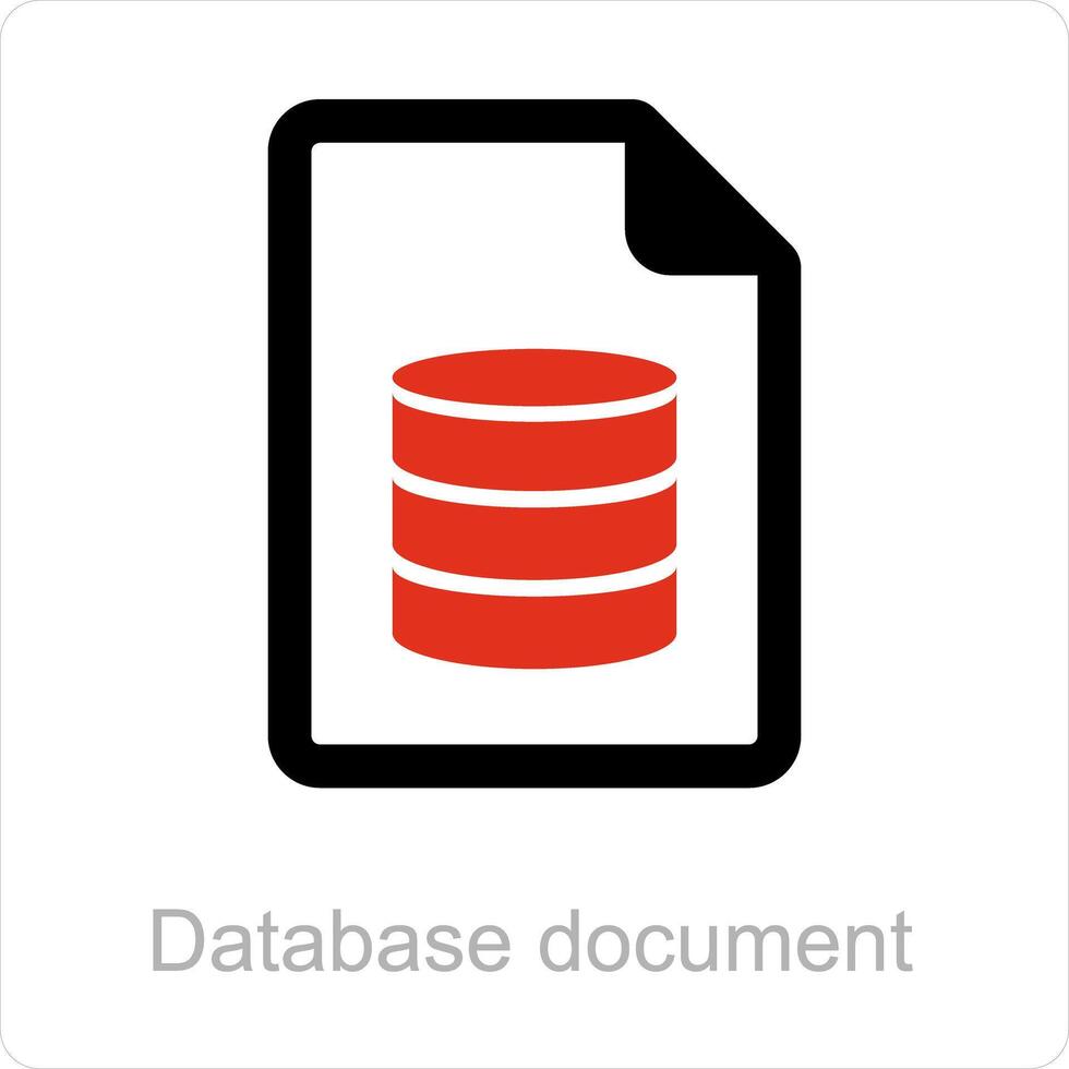 Database Document and document icon concept vector
