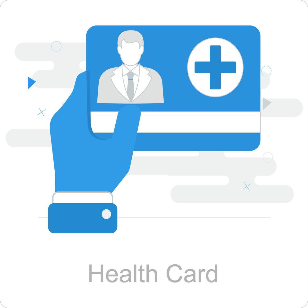 Health Card and medical icon concept vector