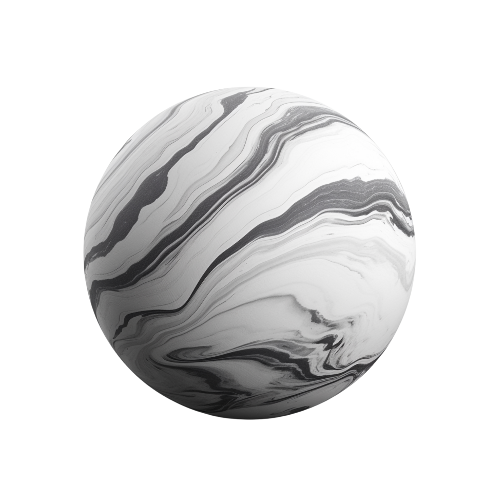 AI generated 3D Marble ball clip art png