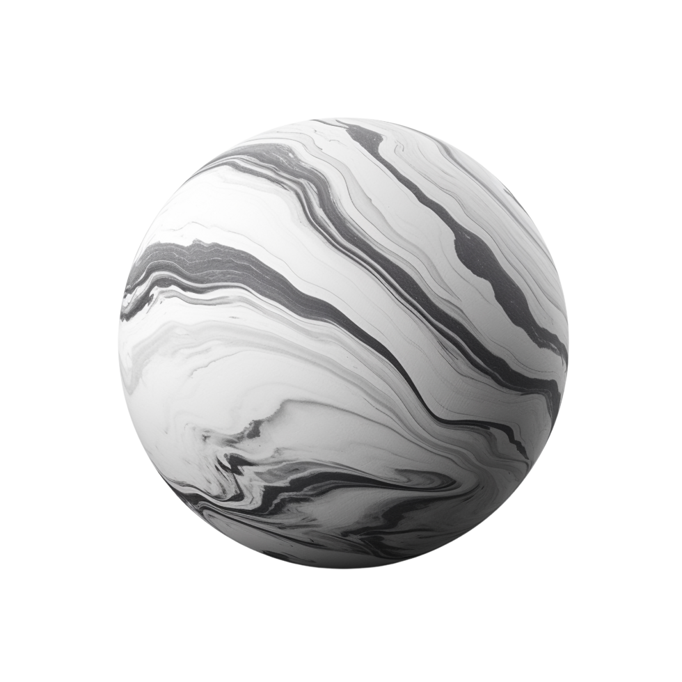 AI generated 3D Marble ball clip art png