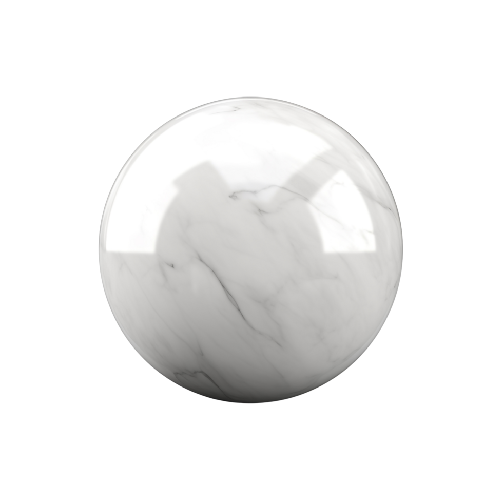 AI generated 3D Marble ball clip art png