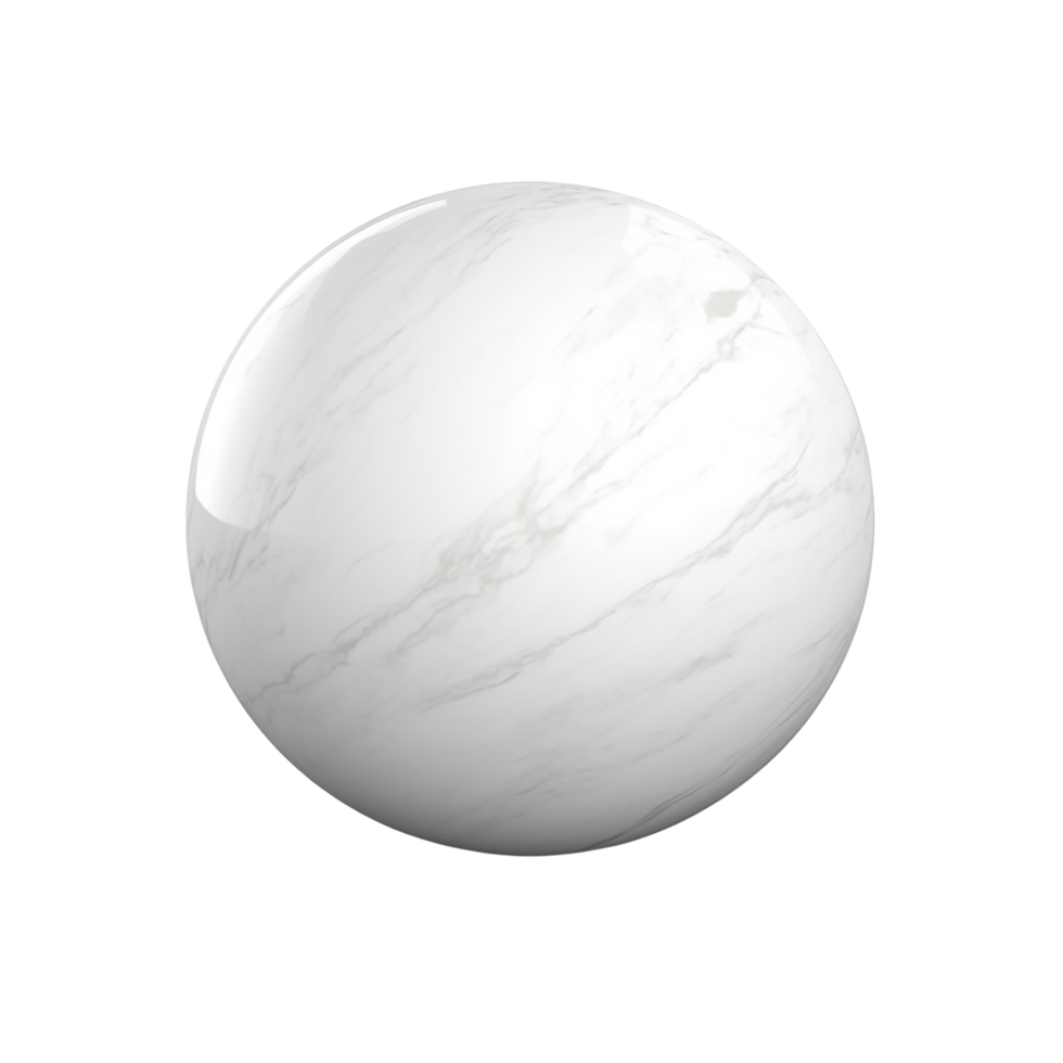 AI generated 3D Marble ball clip art png