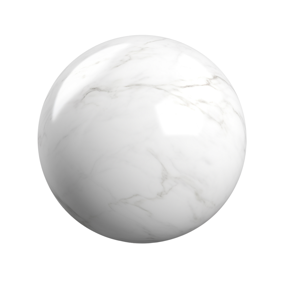 AI generated 3D Marble ball clip art png